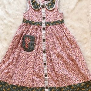 Girls Mustard Pie Collared Dress